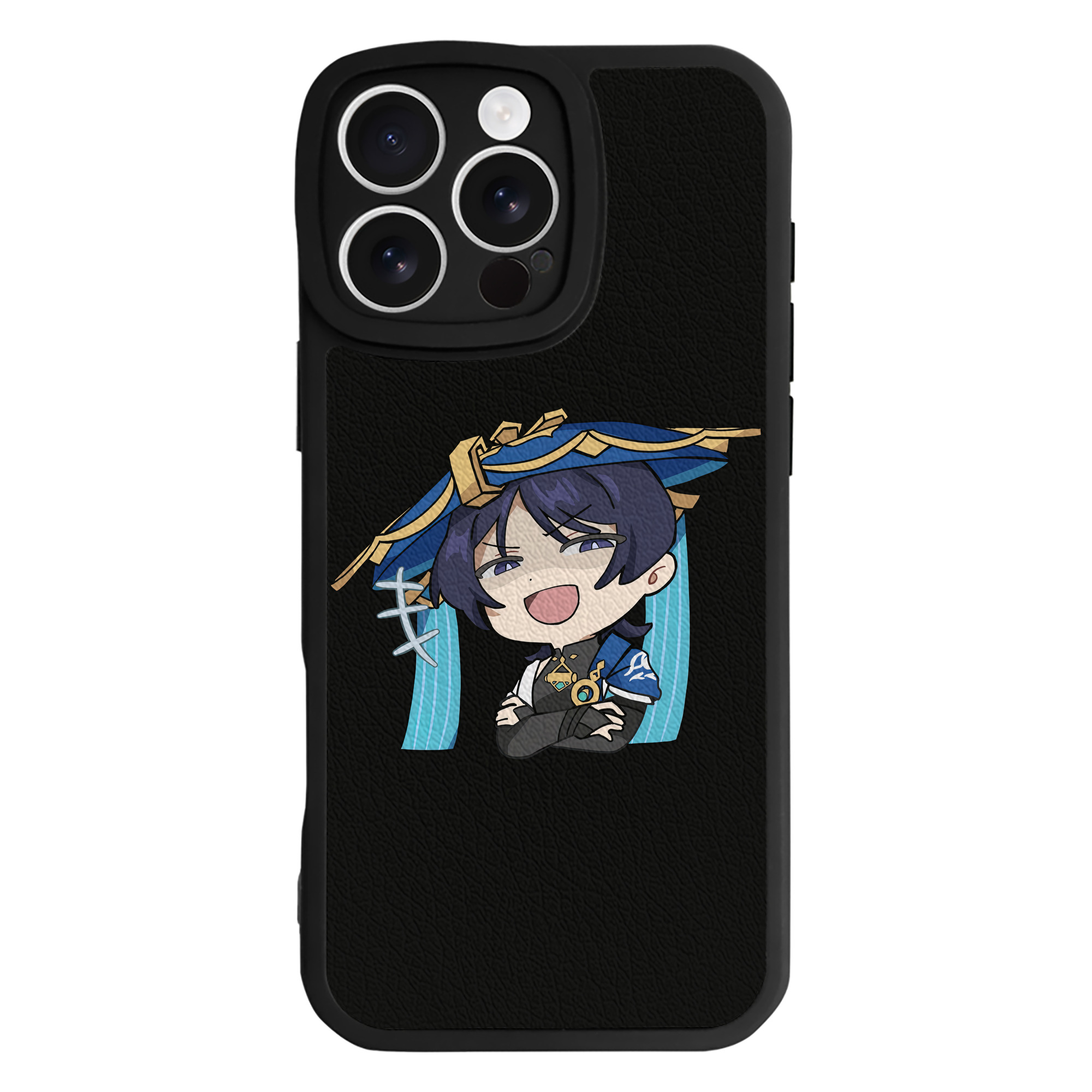 げんし神 さんペい genshin Sanpei 【iPhone 16シリーズ対応】シリコンスマホケース（レザー調） 材質：シリコン